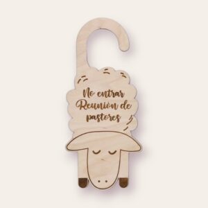 Cartel “No Molestar” para puerta en forma de oveja