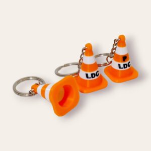 Llavero 3D en forma de cono de señalisación de construcción LDC - LDC Gift