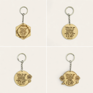 Llavero de madera con el texto del año 2026 - JW