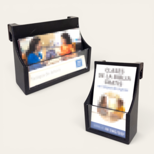 Portatarjetas de contacto JW para carrito de literatura y exhibidor portátil en versiones vertical y horizontal